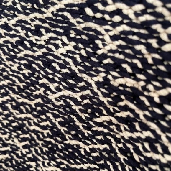 J. Crew Relaxed Wide Neck Knit Sweater Navy Pebble Large - Picture 4 of 7